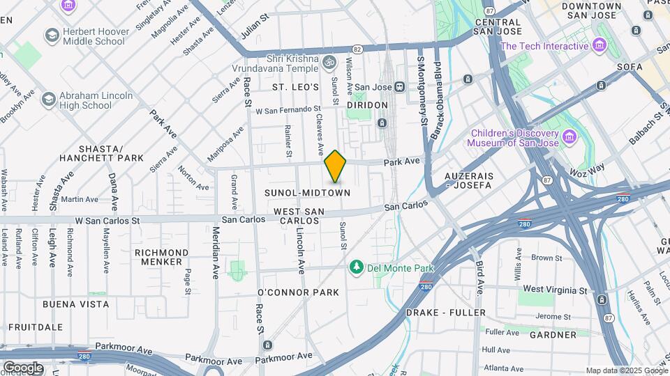 255 Sunol St Map and Location Details