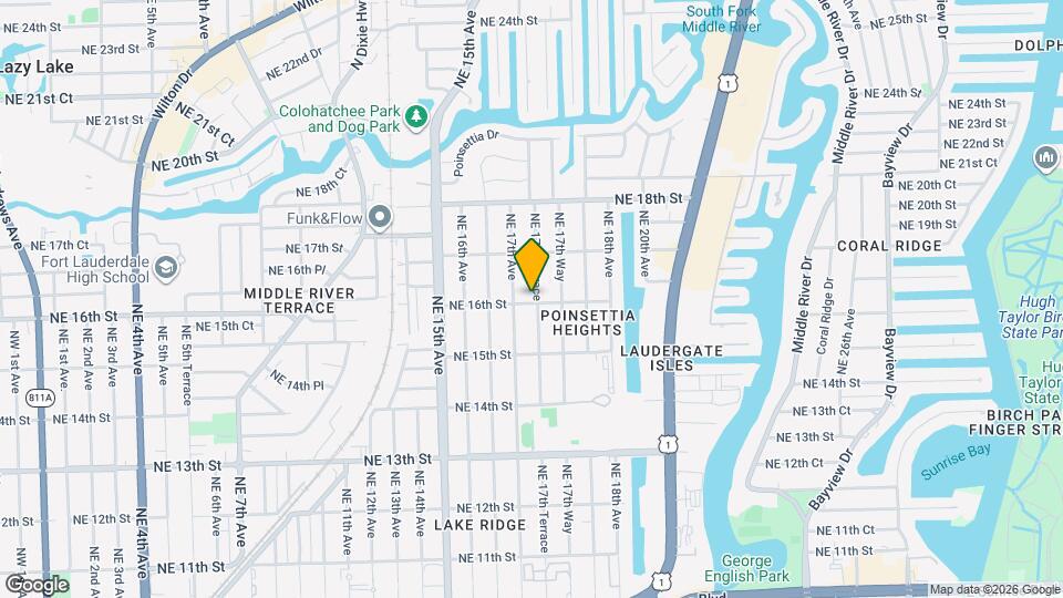 1601 NE 17th Terrace Map and Location Details