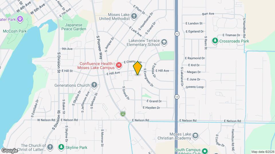 931 E Hill Ave Map and Location Details