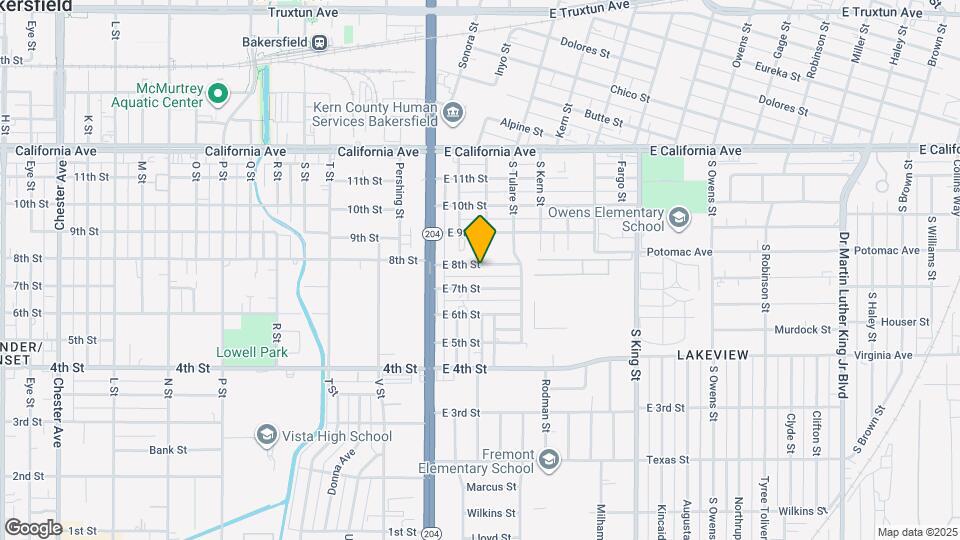 129 E 8th St Map and Location Details