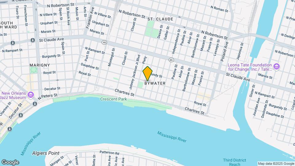 3400 Dauphine St Map and Location Details