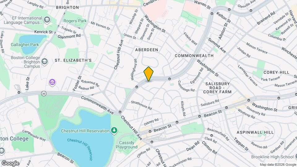 1742 Commonwealth Ave Map and Location Details