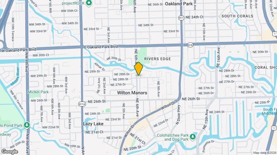 609 NE 28th St Map and Location Details