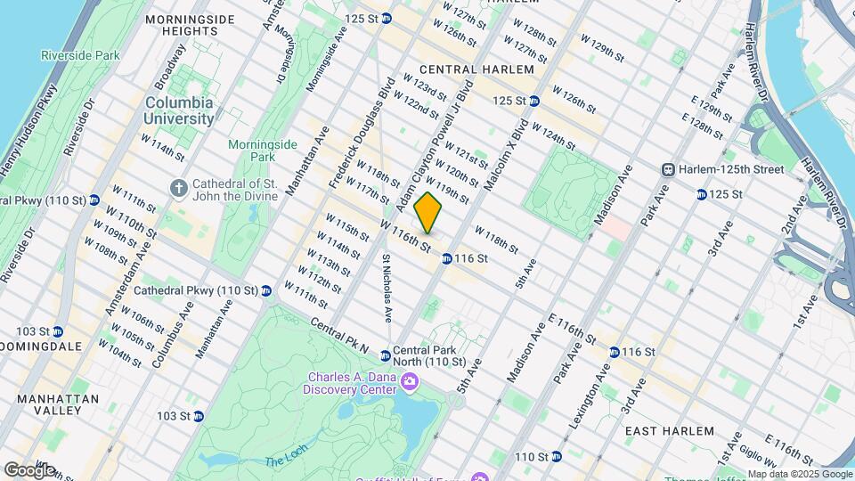 121 W 116th St Map and Location Details