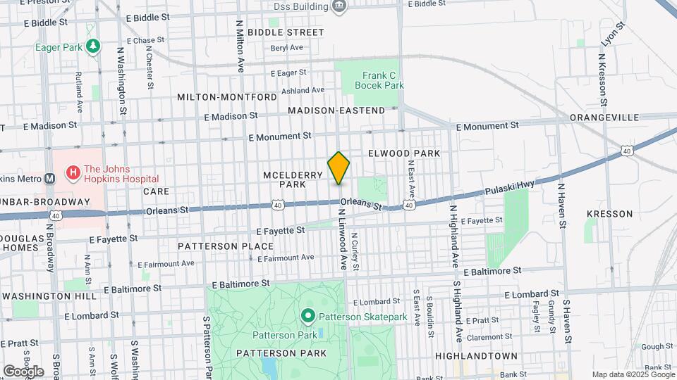 424 N Linwood Ave Map and Location Details