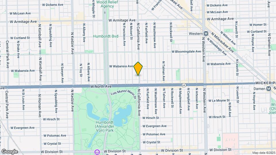 1626 N California Ave Map and Location Details