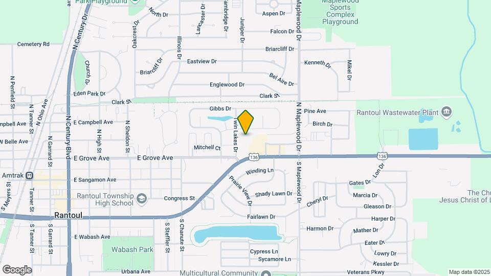 Brookstone Estates of Rantoul Map and Location Details
