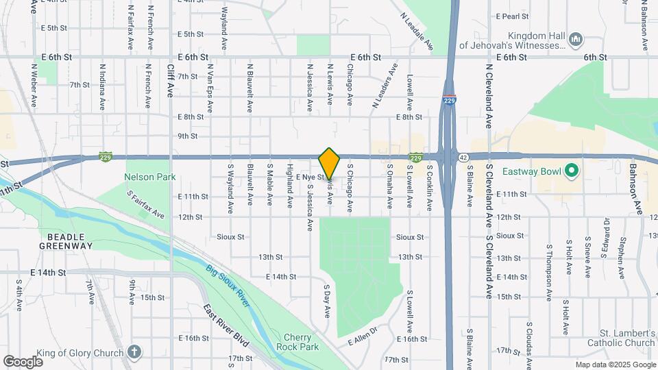 309 S Lewis Ave Map and Location Details