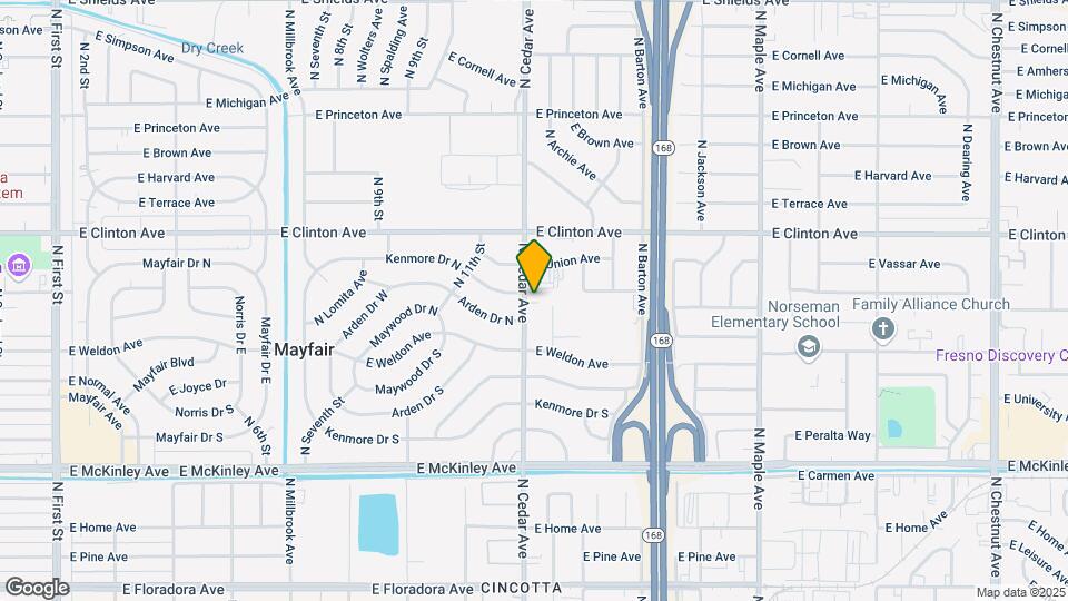 2126 N Cedar Ave Map and Location Details
