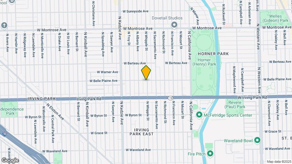 3037 W Belle Plaine Ave Map and Location Details