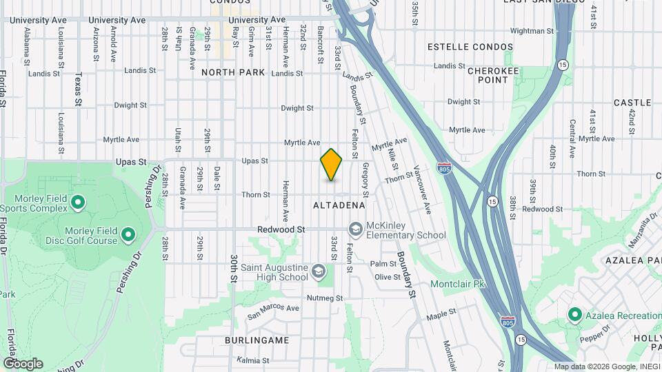 3322 33rd St Map and Location Details