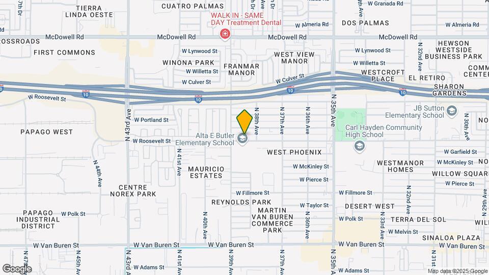 3826 W Roosevelt St Map and Location Details