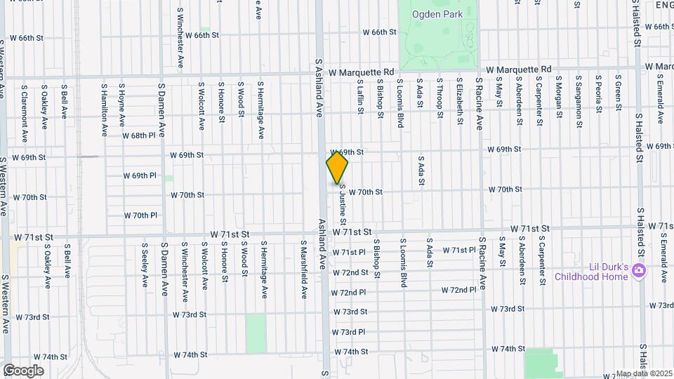 1536 W 70th St Map and Location Details