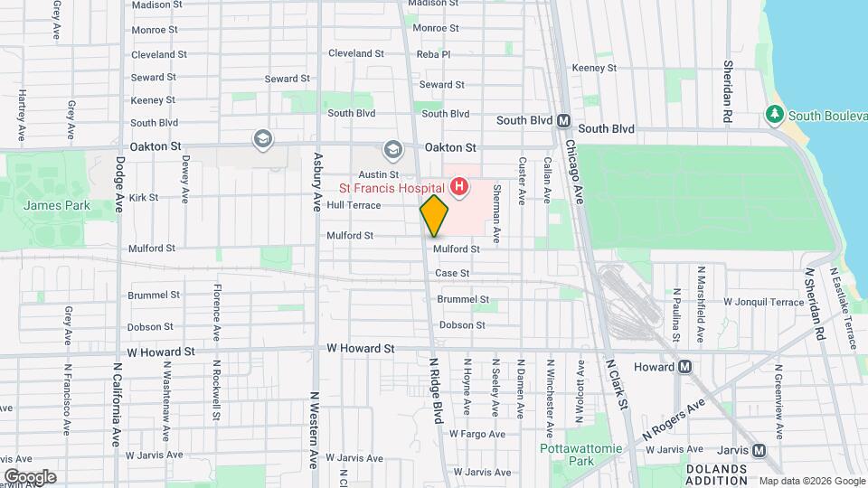 837 Mulford St Map and Location Details