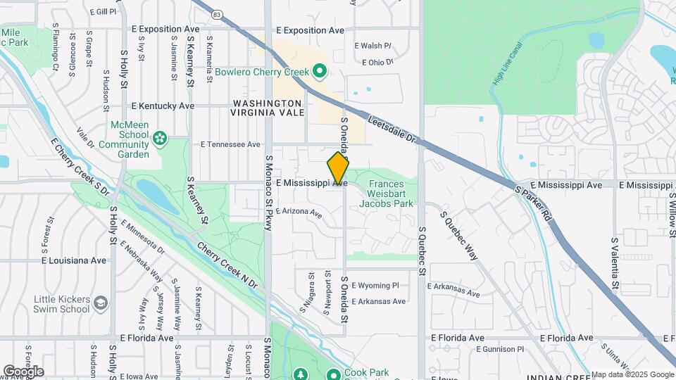 6880 E Mississippi Ave Mapa y Detalles de la Ubicación