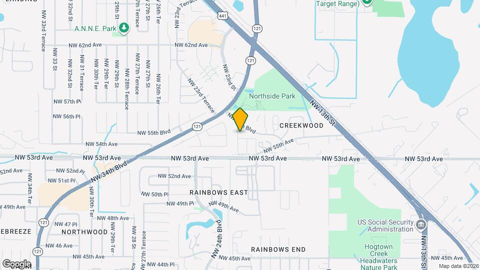 5433 NW 22nd Dr Map and Location Details