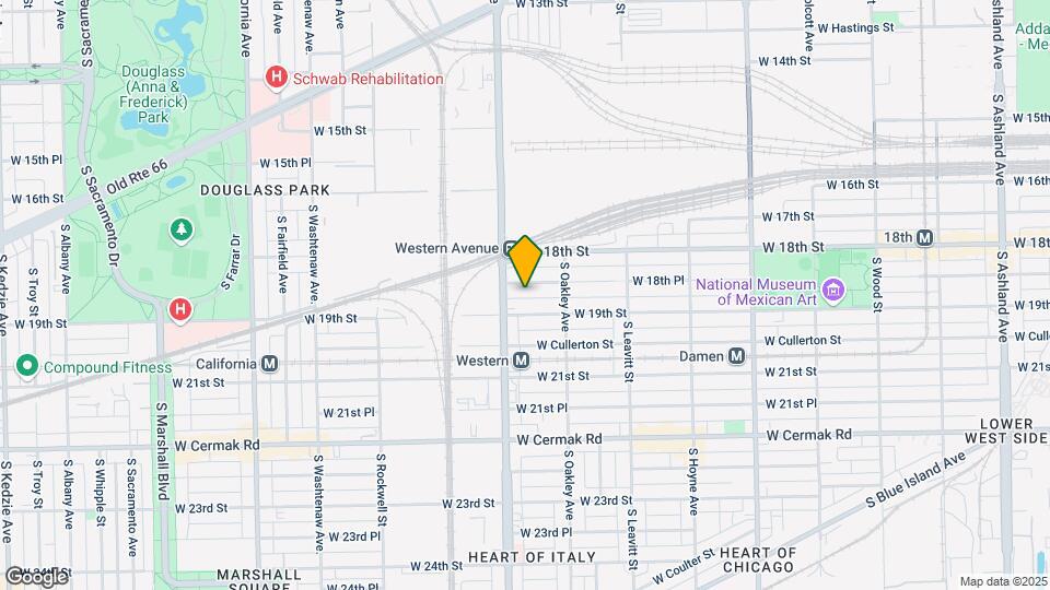 2341 W 18th Pl, Unit G Map and Location Details