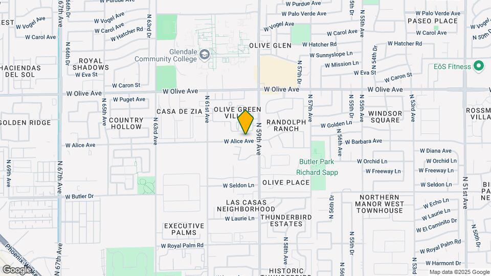 5924 W Alice Ave Mapa y Detalles de la Ubicación