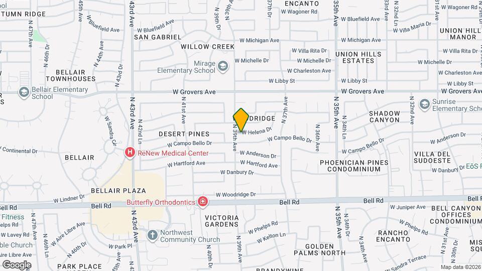 3827 W Helena Dr Map and Location Details