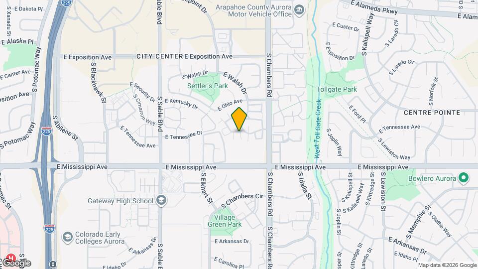 971 S Evanston Cir Map and Location Details