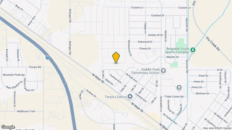 1508 Butler Creek Ave Map and Location Details