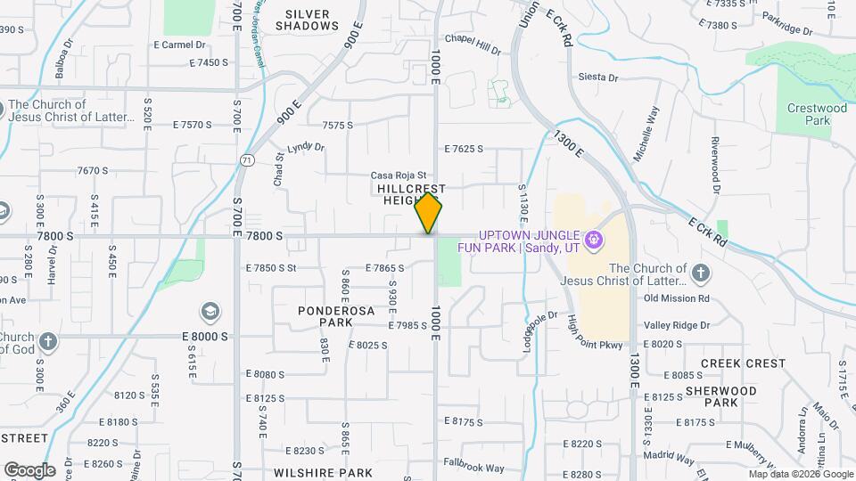 7808 S 1000 E Map and Location Details