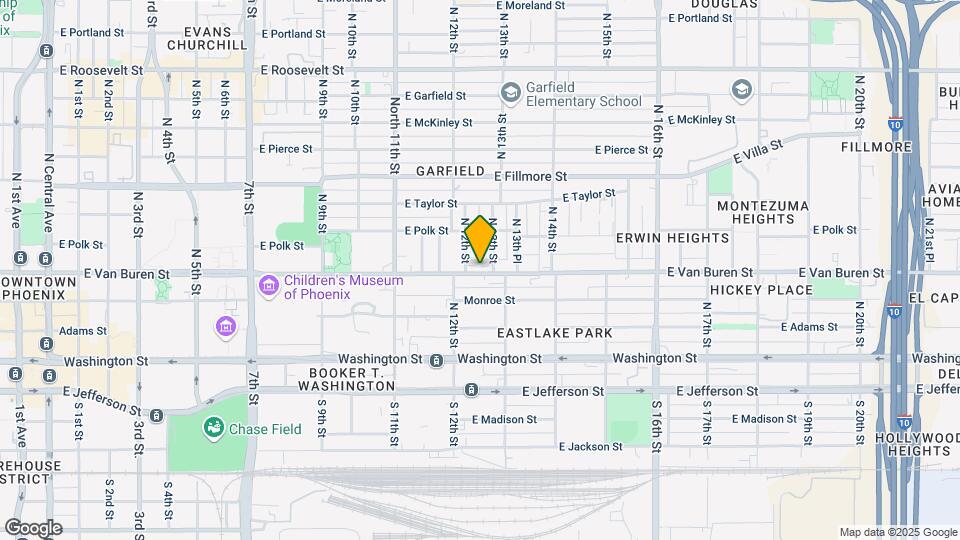1210 E Van Buren St Map and Location Details