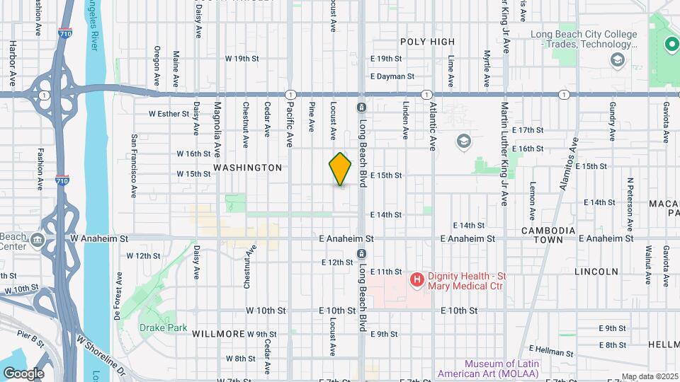 1450 Locust Ave Map and Location Details