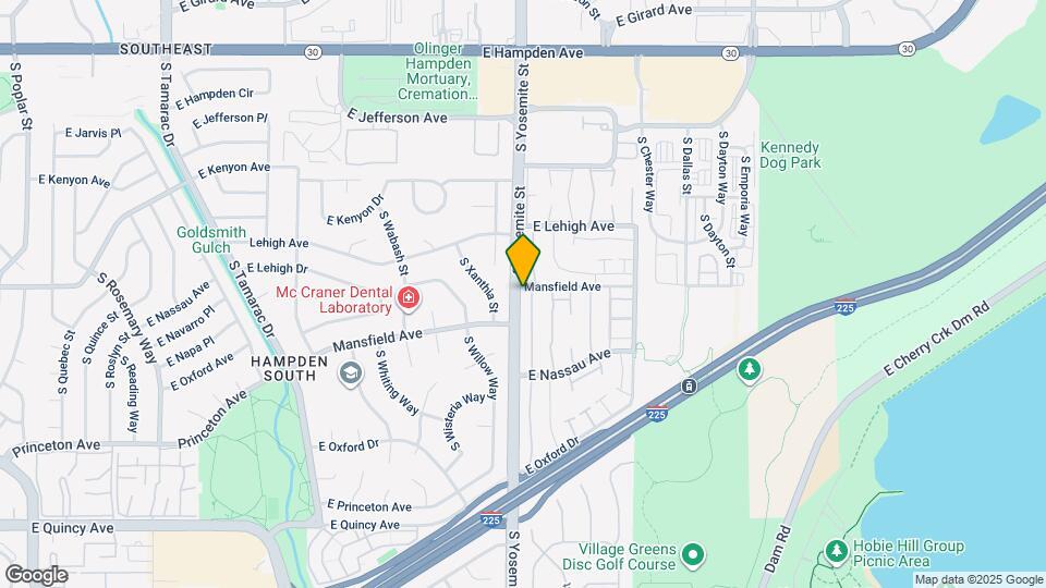 3902 S Yosemite St Map and Location Details