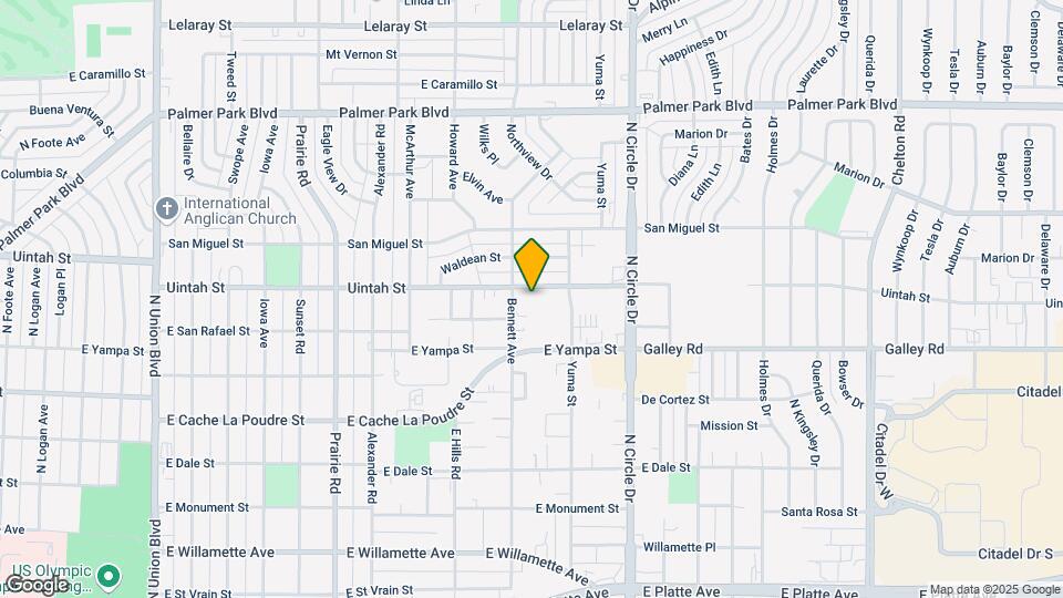 2617 E Uintah St Map and Location Details
