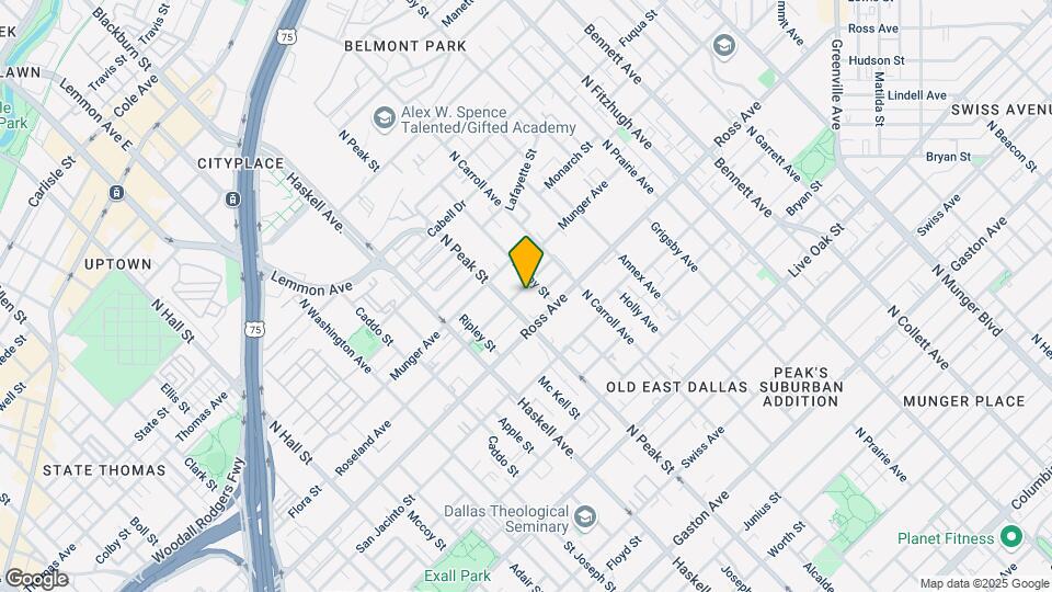 Roseland Flats Mapa y Detalles de la Ubicación
