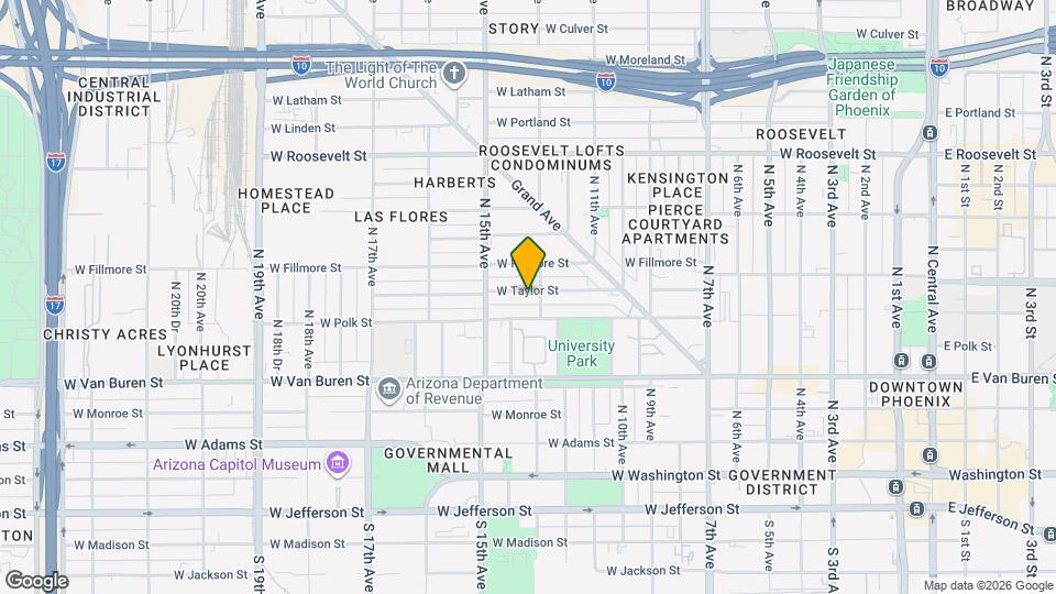 1309 W Taylor St Map and Location Details