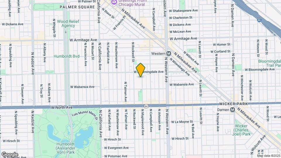 1740 N Maplewood Ave Map and Location Details