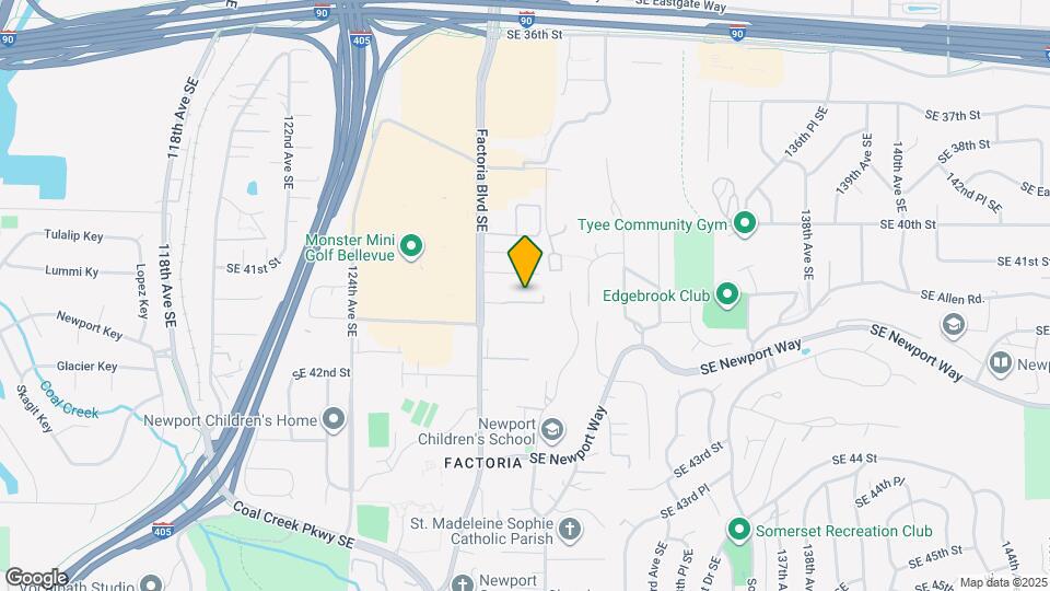 4106 Factoria Blvd SE Map and Location Details