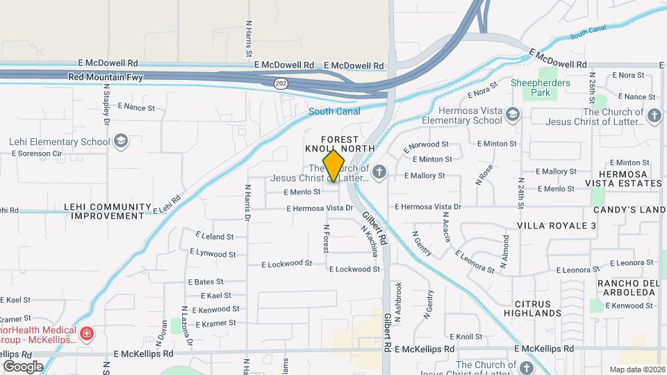 1832 E Menlo St Map and Location Details