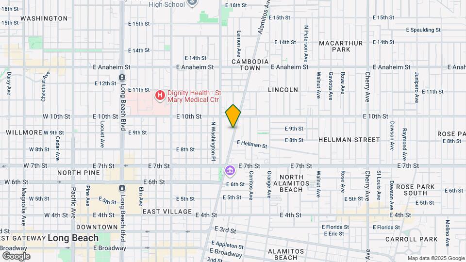 907 Alamitos Ave Map and Location Details