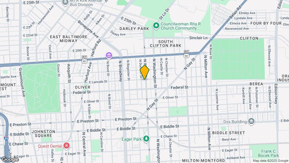 1638 N Wolfe St Map and Location Details