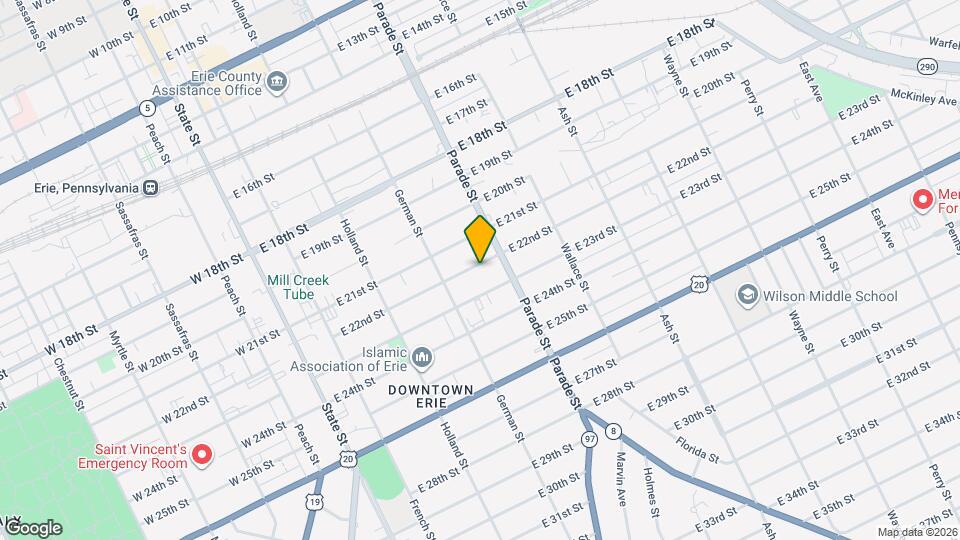 341 E 22nd St, Unit 1 Mapa y Detalles de la Ubicación