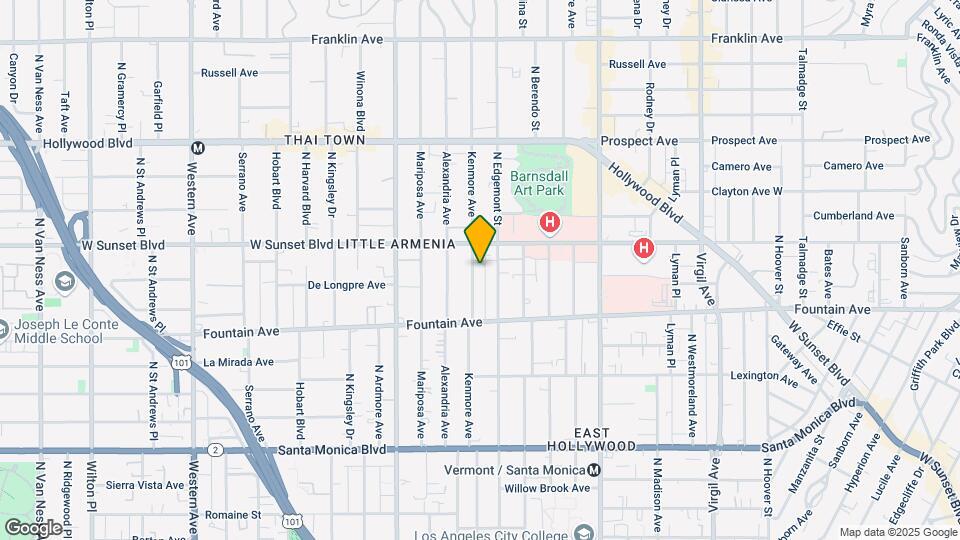 1416 N Kenmore Ave Mapa y Detalles de la Ubicación