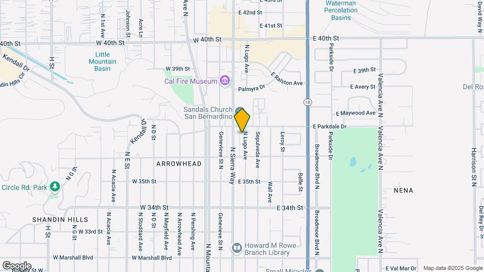 3672 N Lugo Ave Map and Location Details
