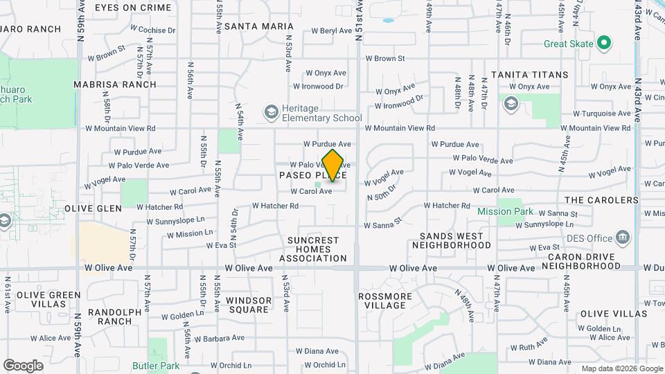 5128 W Carol Ave Map and Location Details