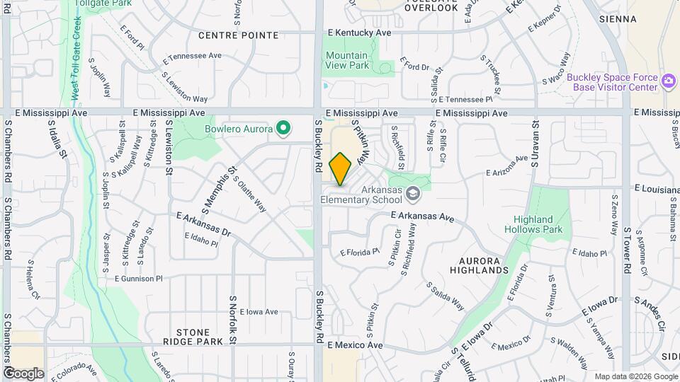 17001 E Wyoming Dr Mapa y Detalles de la Ubicación