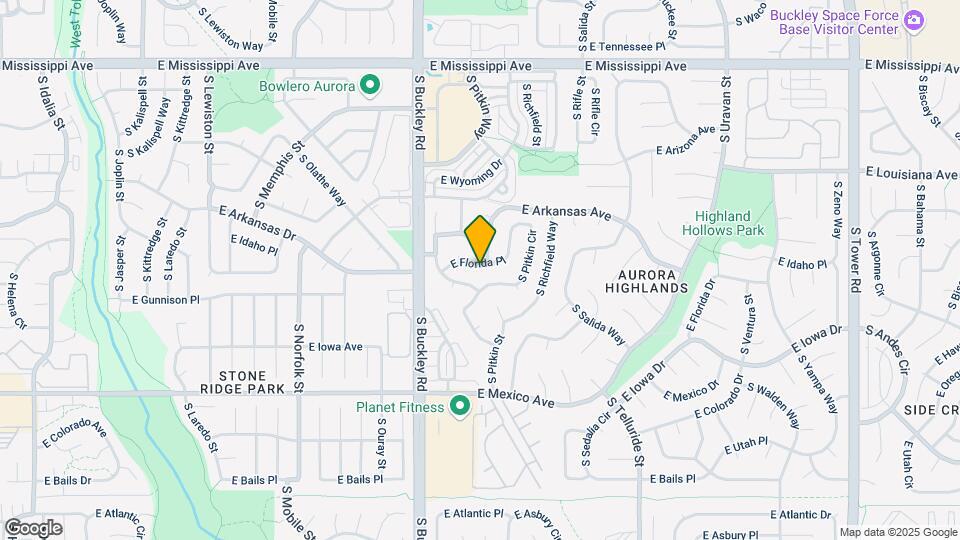 17074 E Florida Pl Map and Location Details