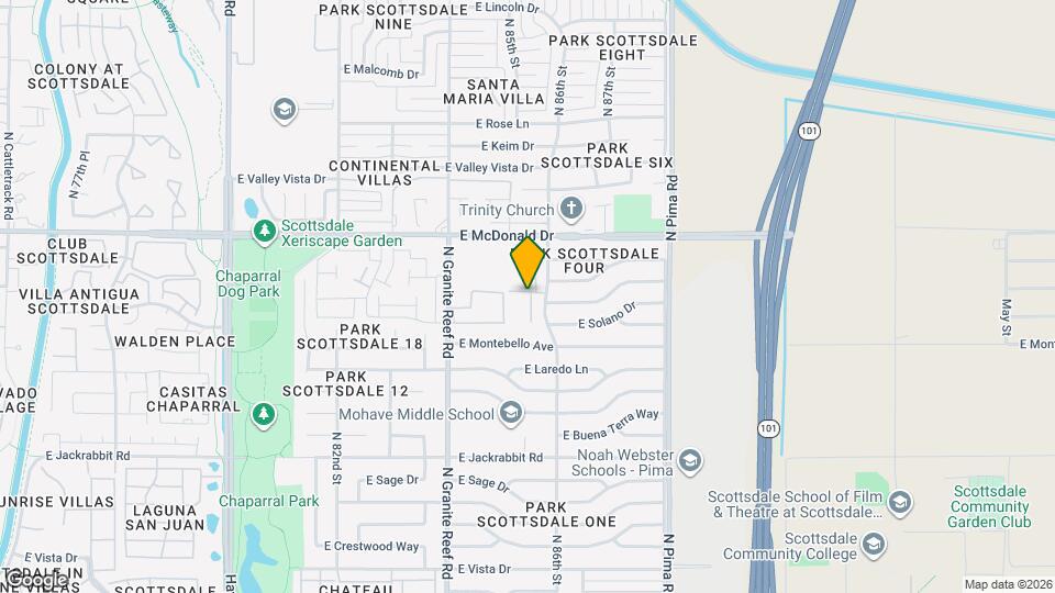 5841 N Granite Reef Rd Map and Location Details