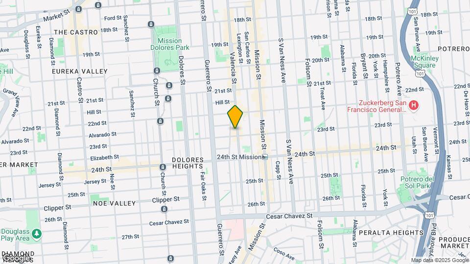 1182-1198 Valencia St Mapa y Detalles de la Ubicación