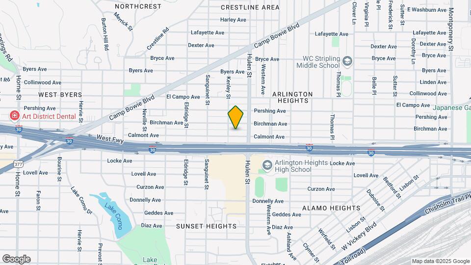 4624 Calmont Ave, Unit Arlington Heights Fort Worth Map and Location Details