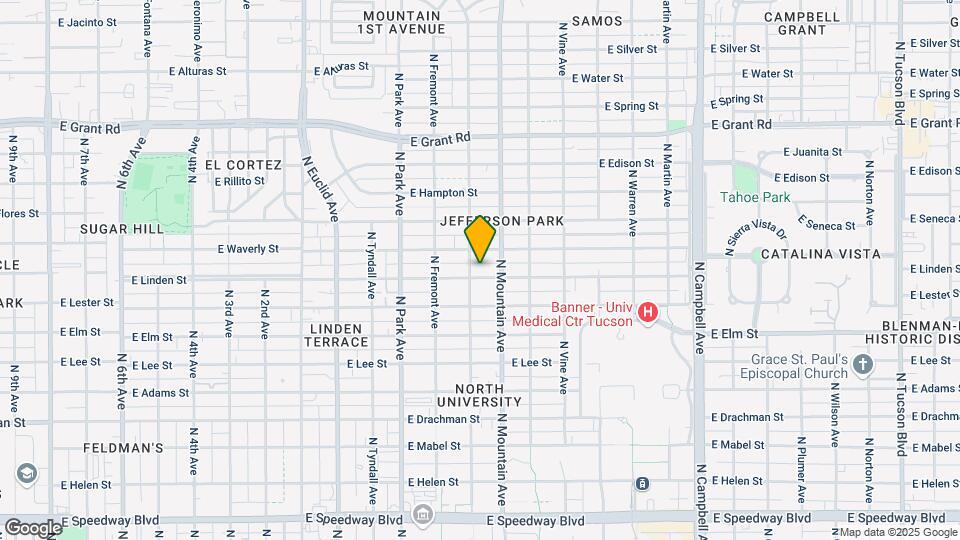 1225 E Linden St Map and Location Details