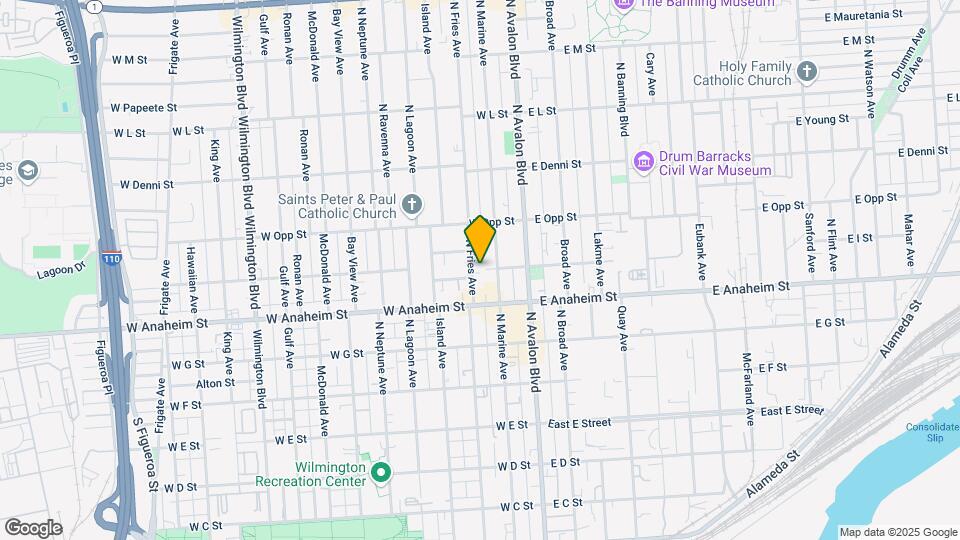 906 N Fries Ave Map and Location Details