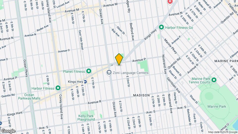 1674 E 22nd St Map and Location Details
