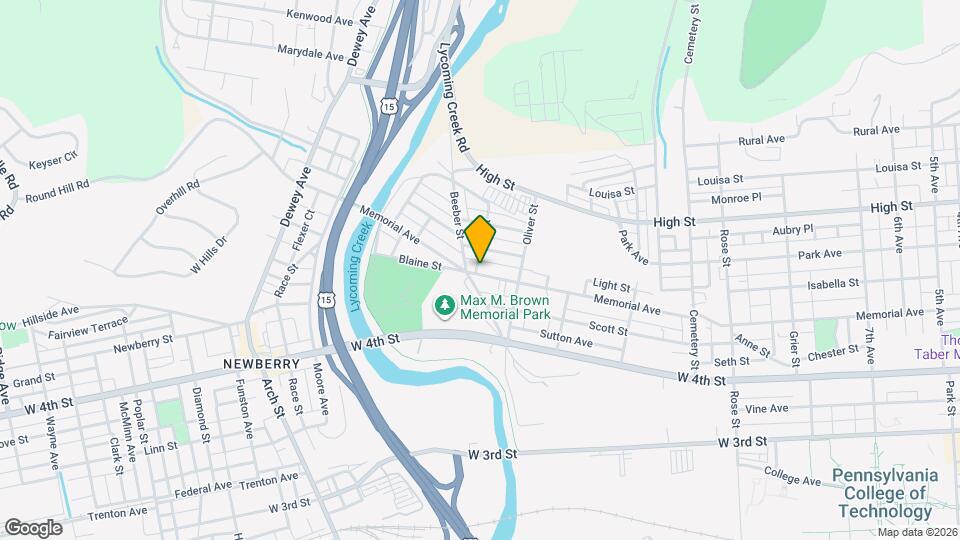 1668 Memorial Ave Map and Location Details